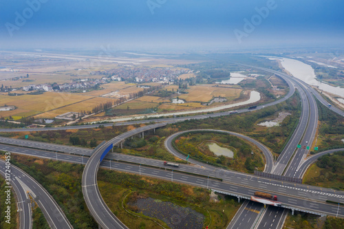 Aerial photography bird-eye view of City © gjp311