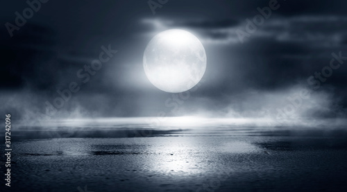 Dramatic black and white ba...