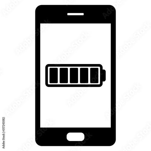 Batterieanzeige und Smartphone