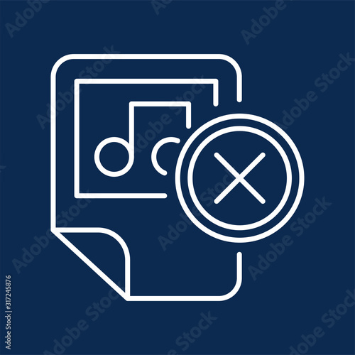 Media file deletion button color linear icon