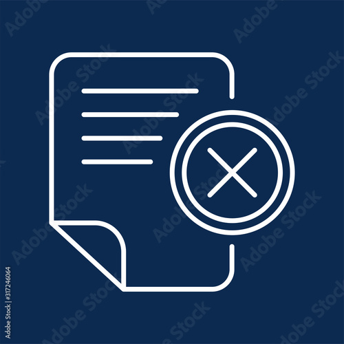 Office document monochrome linear icon