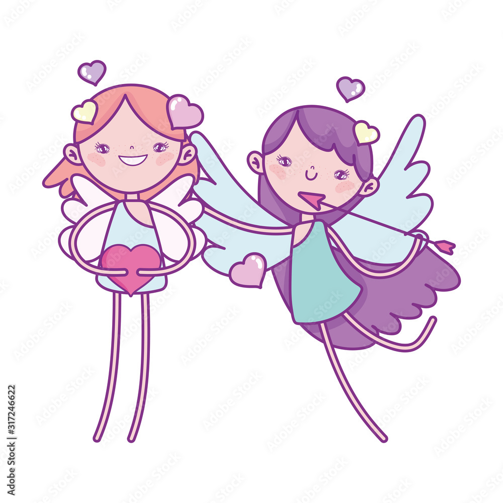 happy valentines day, funny cupids with hearts cartoon happy valentines day, funny cupids with hearts cartoon