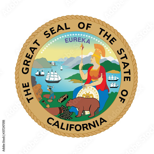 Vector of beautiful California Republic seal.