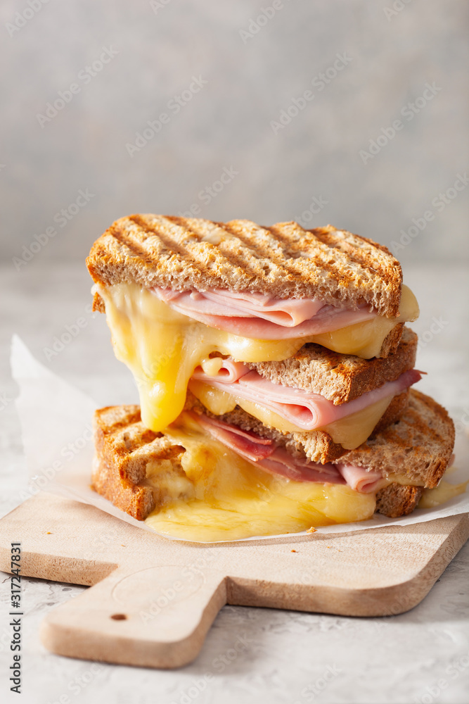 grilled ham and cheese sandwich