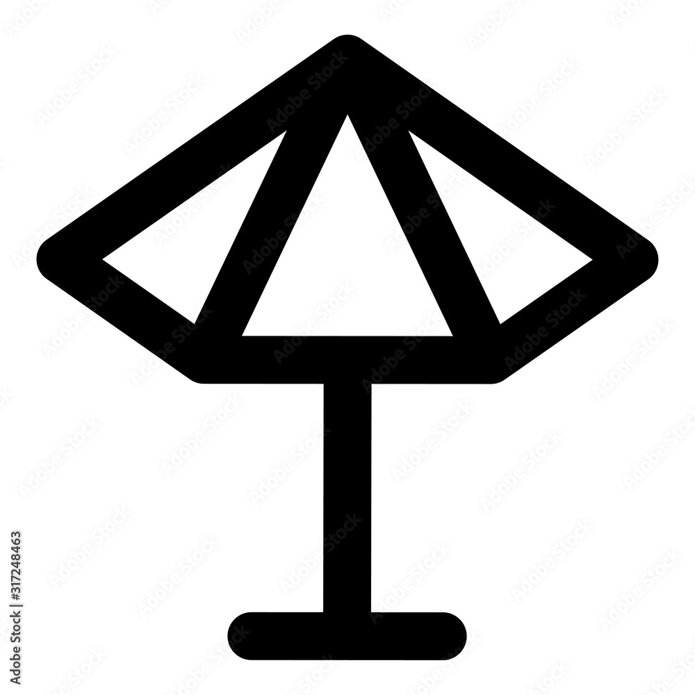 Unique terrace icon, illustration, vector