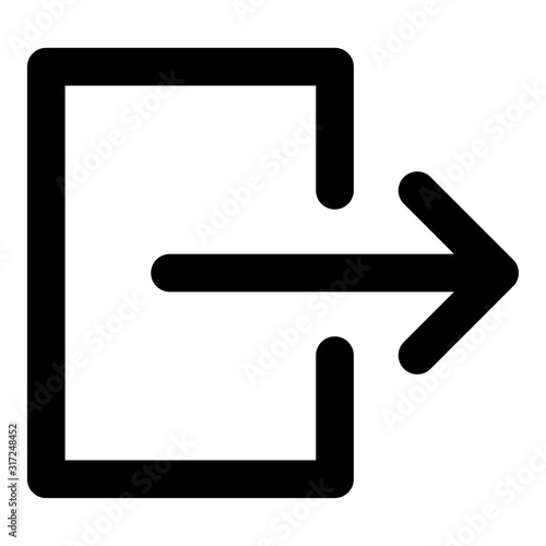 Unique quit icon, illustration, vector