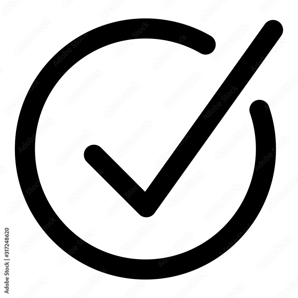 Unique check icon, illustration, vector Unique check icon, illustration, vector