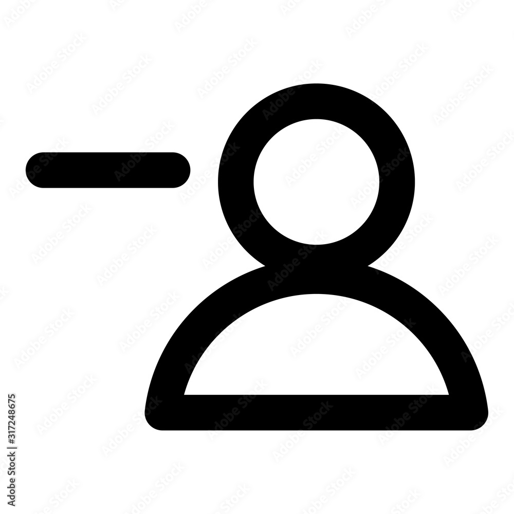 Unique remove user icon, illustration, vector Unique remove user icon, illustration, vector