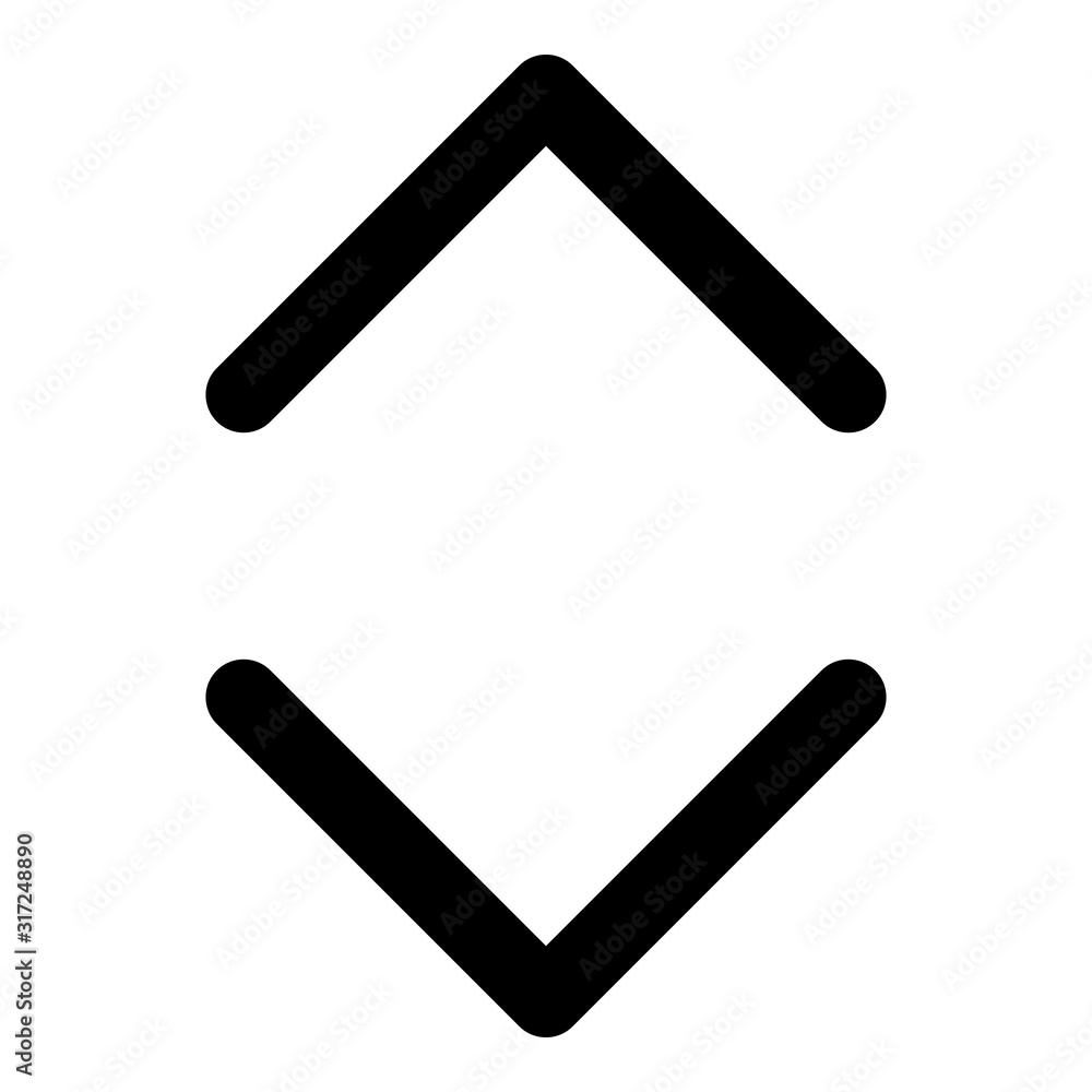 Unique up and down direction icon, illustration, vector Unique up and down direction icon, illustration, vector