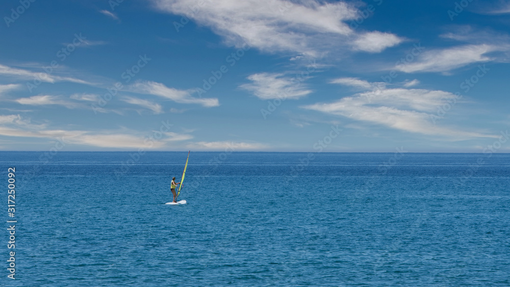 Greek fishing boat at anchor off the coast of Lesvos Greek fishing boat at anchor off the coast of Lesvos