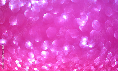 Abstract vintage background from glitter of dark pink bokeh lights, blurred background