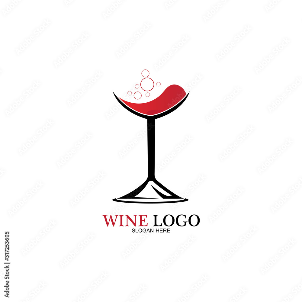 Wine logo design template.vector illustration of icon-vector Wine logo design template.vector illustration of icon-vector
