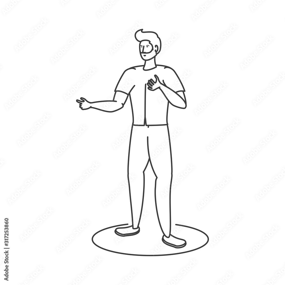 young man avatar character icon young man avatar character icon