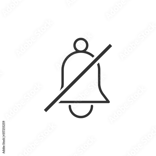 Silent Notification Icon Design Vector