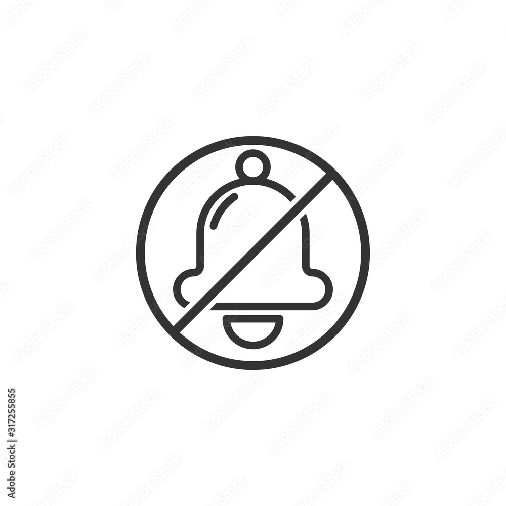 Silent Notification Icon Design Vector