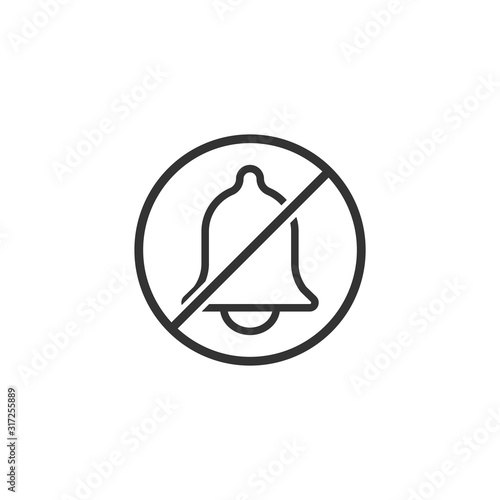 Silent Notification Icon Design Vector