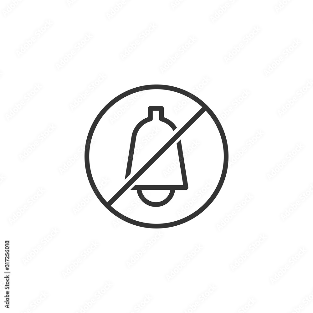 Silent Notification Icon Design Vector Silent Notification Icon Design Vector