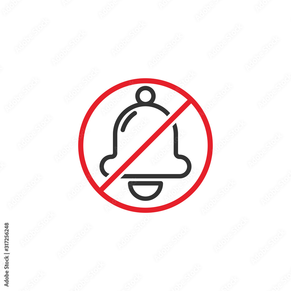 Silent Notification Icon Design Vector Silent Notification Icon Design Vector