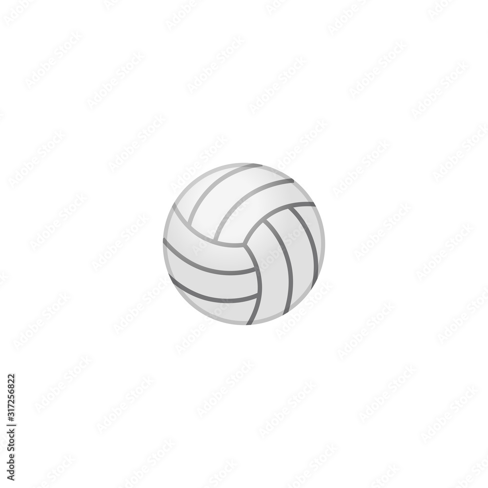 Volleyball Ball Vector Icon. Isolated Volleyball Ball Emoji, Emoticon Illustration