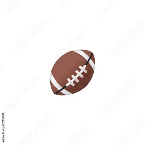 American Football Ball Vector Icon. Isolated American Soccer Ball Emoji, Emoticon Illustration