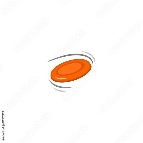 Frisbee, Flying Disc Vector Icon. Isolated Flying Disc Championship Emoji, Emoticon Illustration photo
