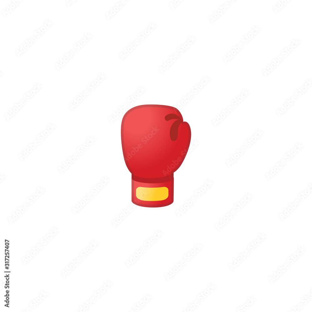 Box, Boxing Glove Vector Icon. Isolated Red Boxing Glove, Fight Punch Emoji,  Emoticon Illustration Stock Vector | Adobe Stock