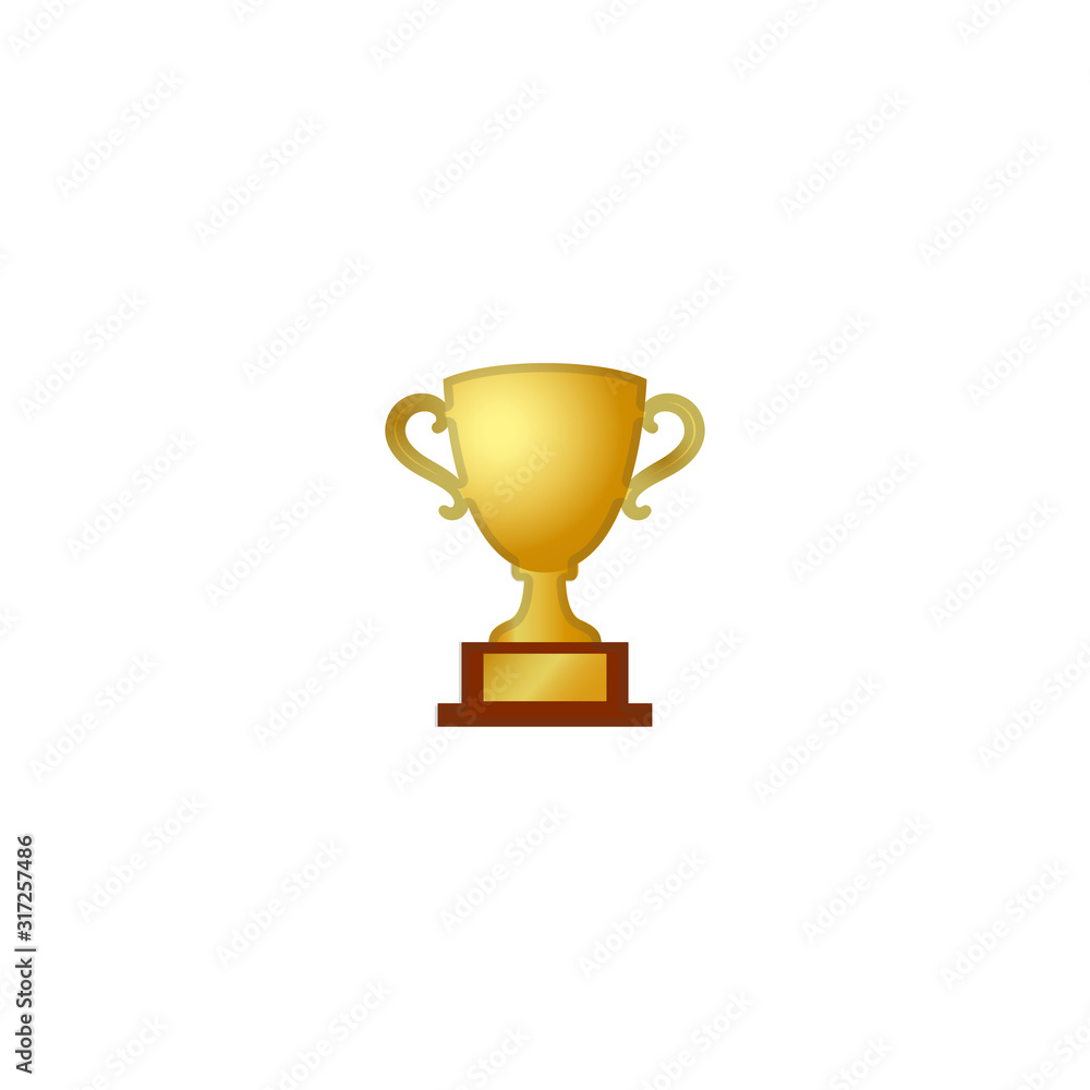 Trophy Cup Vector Icon. Isolated Golden Trophy Emoji, Emoticon Illustration Trophy Cup Vector Icon. Isolated Golden Trophy Emoji, Emoticon Illustration