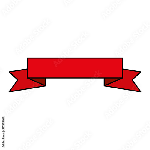 Isolated red ribbon icon vector design