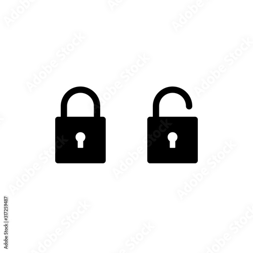 lock, set, vector, icon, open, closed.icon; lock; set; key;