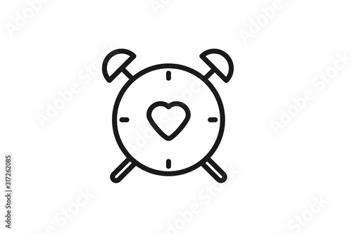 Alarm clock icon vector 