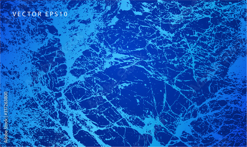 Abstract vector texture with aged lines. Iced dark blue surface backround. Editable color