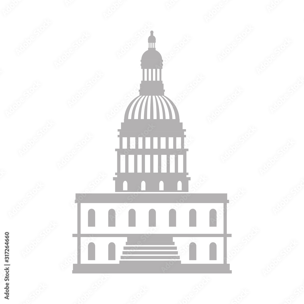 Isolated usa capitol vector design