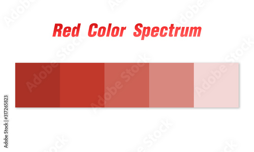 Red Color Spectrum,  Color in various saturation