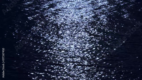 Night water surface