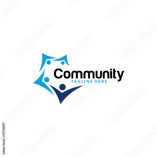 community logo icon vector isolated
