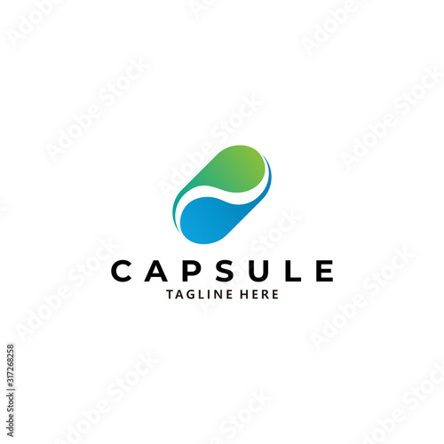 capsule logo icon vector isolated
