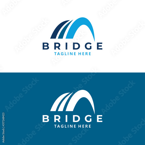 bridge logo icon vector isolated