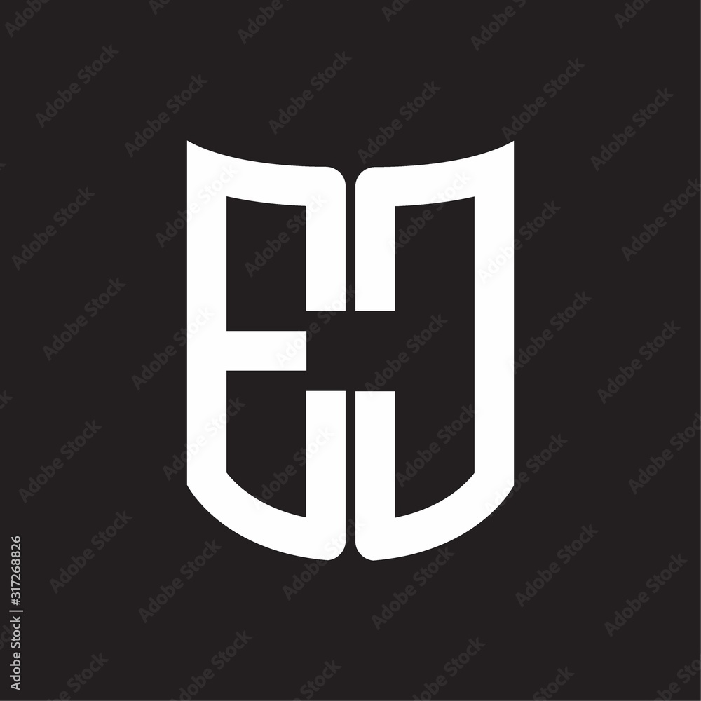 EC Logo monogram with ribbon style design template on black background EC Logo monogram with ribbon style design template on black background