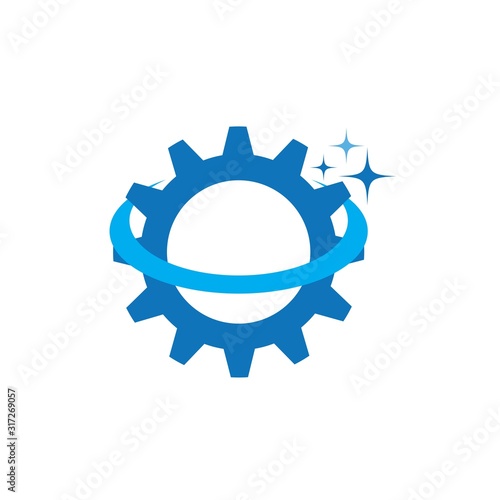 Gear logo design template vector illustration