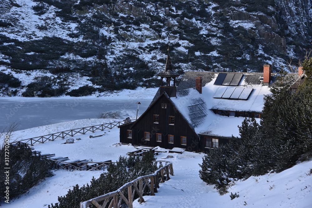 Naklejka premium In the Karkonosze Mountains, Poland.