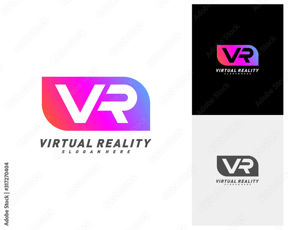 Virtual Reality logo template design vector, VR Letter Logo Design with Creative Modern Trendy Typography Virtual Reality logo template design vector, VR Letter Logo Design with Creative Modern Trendy Typography
