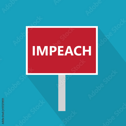 impeach banner sign- vector illustration
