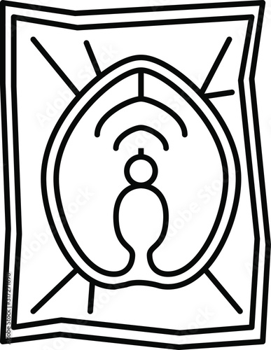 Food vacuum bag icon