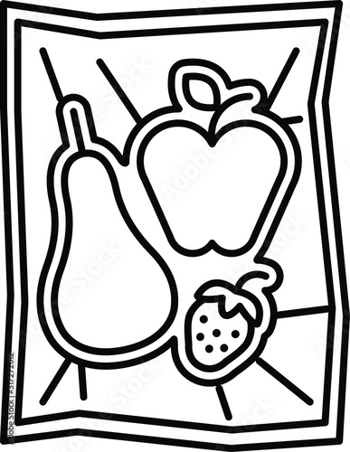 Food vacuum bag icon