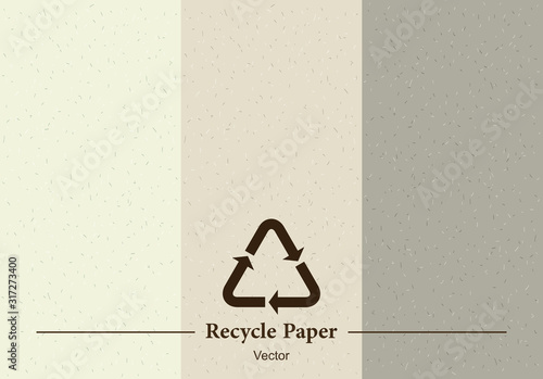 Recycle paper texture, background and wallpaper. Vector