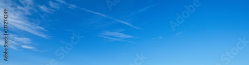 Blue sky background with clouds © wildman