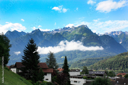 Obraz na płótnie Austria. Landscape with Austrian Alps. Summer in mountains. w salonie