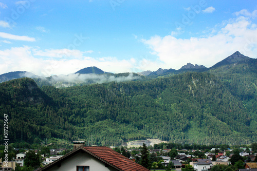 Obraz na płótnie Austria. Landscape with Austrian Alps. Summer in mountains. w salonie