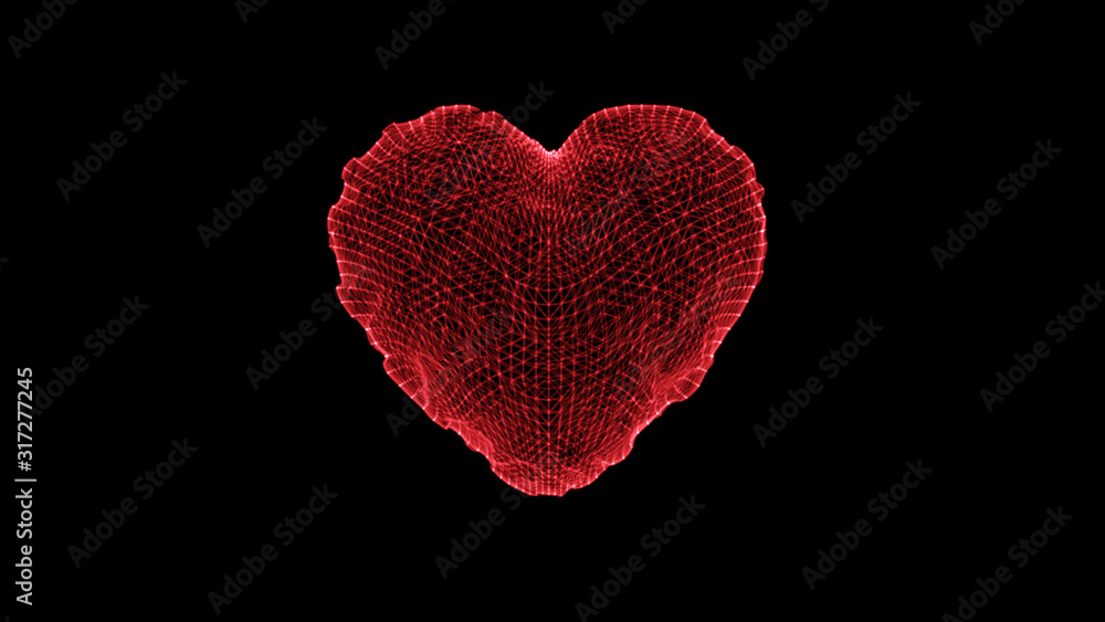 Alpha channel Technological heart.3D Rendering a Valentine's day Romantic greeting card. Declaration of Love Vday. Lovers holiday concept Alpha channel Technological heart.3D Rendering a Valentine's day Romantic greeting card. Declaration of Love Vday. Lovers holiday concept