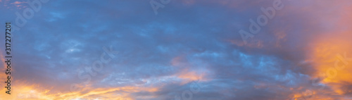 Evening sky background with clouds © wildman